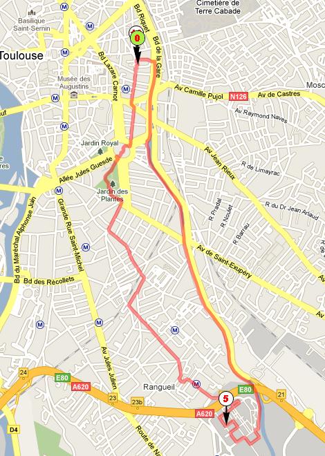 parcours mesur� par le CDA31